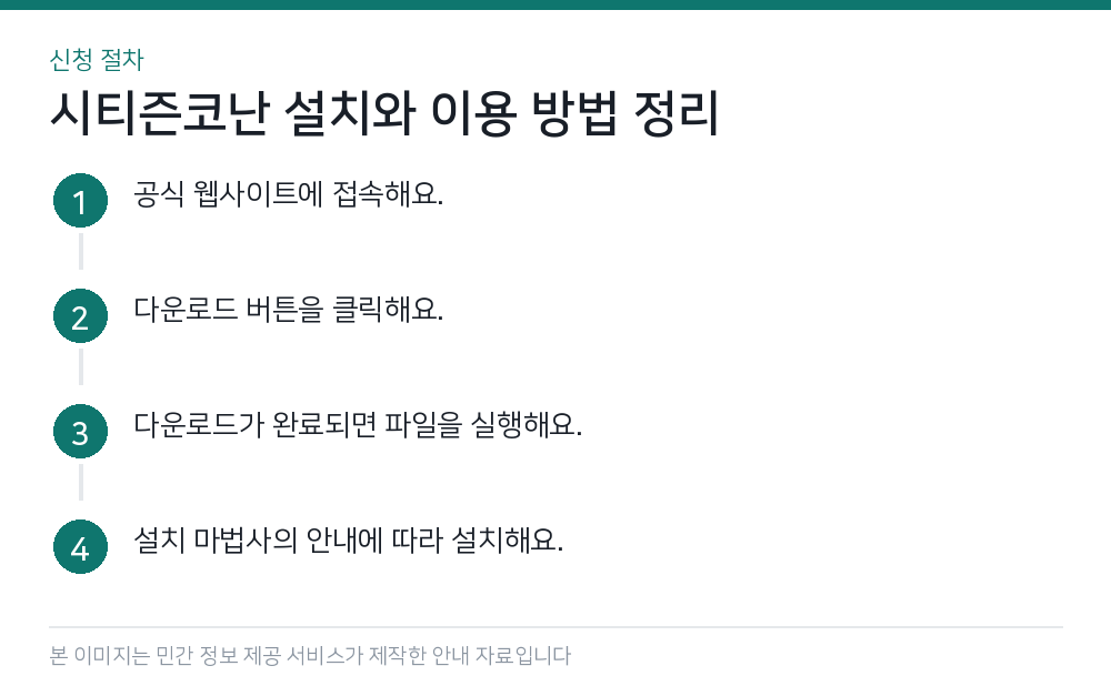 시티즌코난 설치와 이용 방법 정리 신청 절차