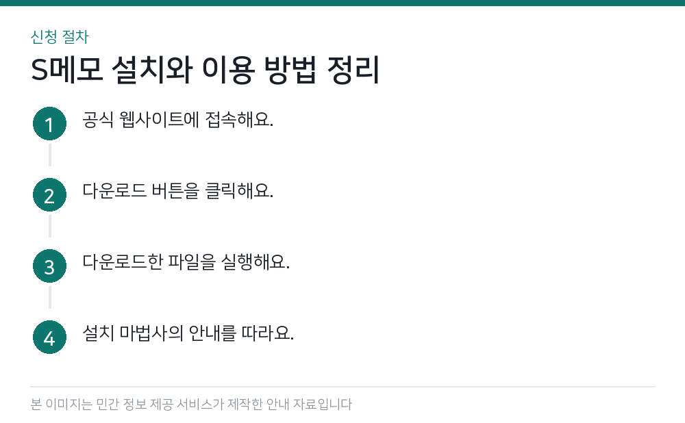 S메모 설치와 이용 방법 정리 신청 절차