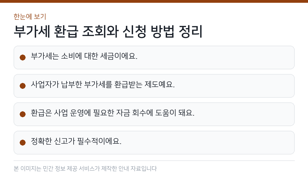 부가세 환급 조회와 신청 방법 정리 한눈에 보기