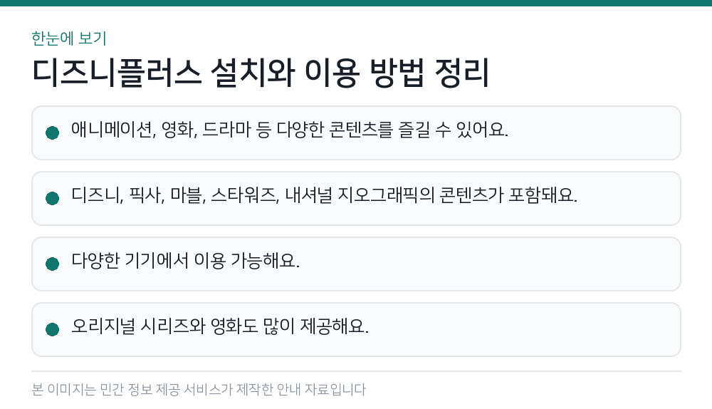 디즈니플러스 설치와 이용 방법 정리 한눈에 보기