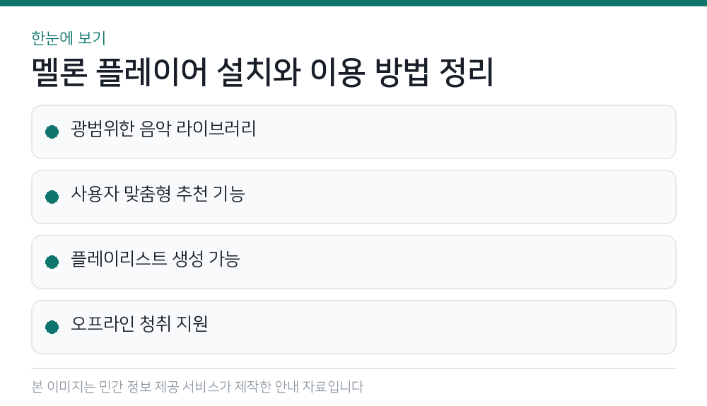 멜론 플레이어 설치와 이용 방법 정리 한눈에 보기