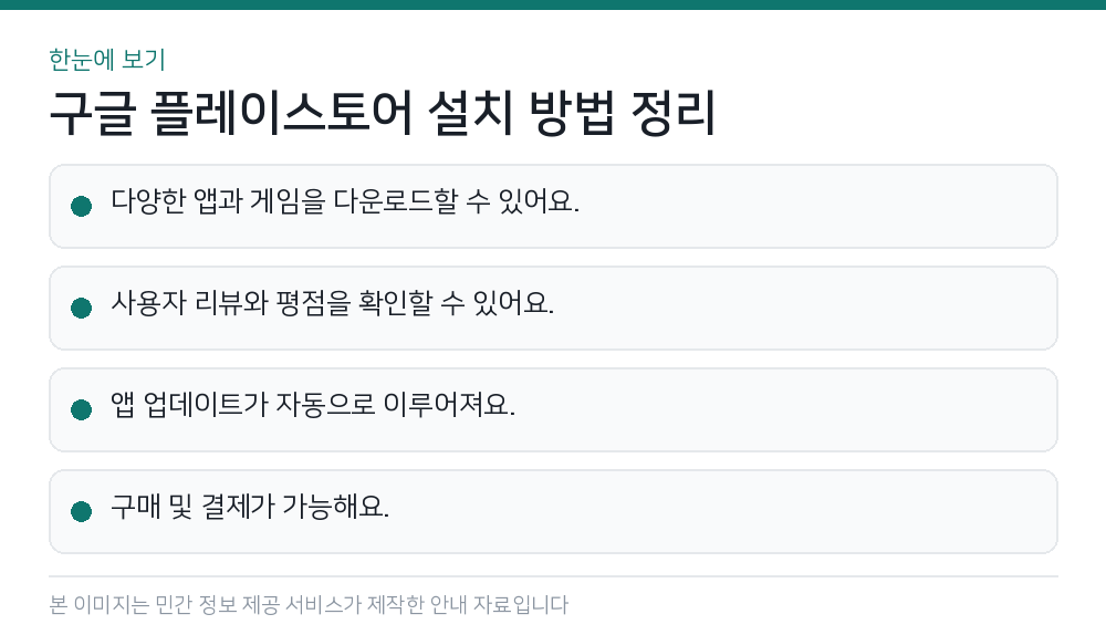 구글 플레이스토어 설치 방법 정리 한눈에 보기