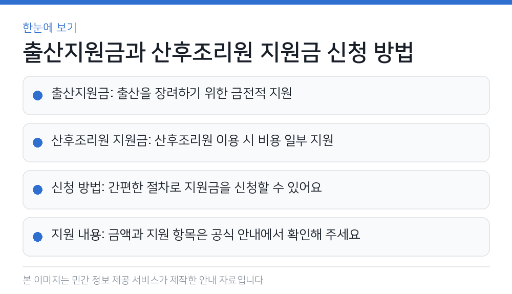 출산지원금과 산후조리원 지원금 신청 방법 한눈에 보기