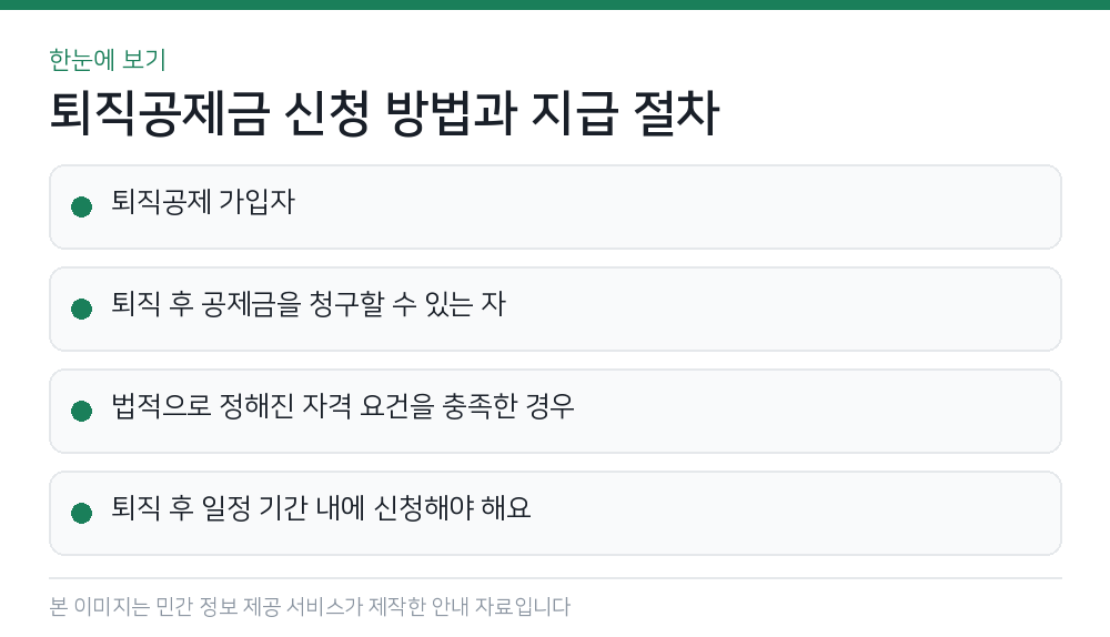 퇴직공제금 신청 방법과 지급 절차 한눈에 보기