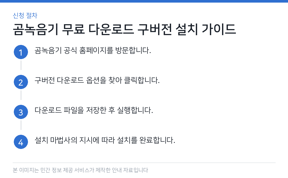 곰녹음기 무료 다운로드 구버전 설치 가이드 신청 절차
